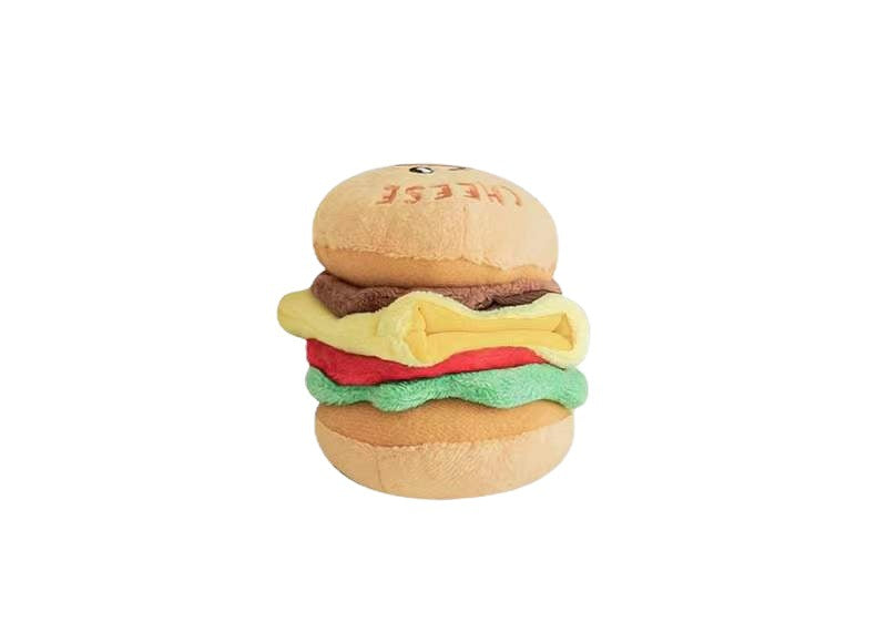 Hamburger Toy Pet Sniffing Soothing Sound Paper Decompression
