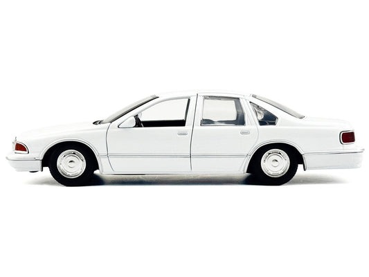 1993 Chevrolet Caprice Police Car Unmarked White "Custom Builder's Kit" Series 1/24 Diecast Model Car by Motormax
