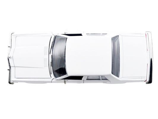 1986 Dodge Diplomat Police Car Unmarked White "Custom Builder's Kit" Series 1/24 Diecast Model Car by Motormax