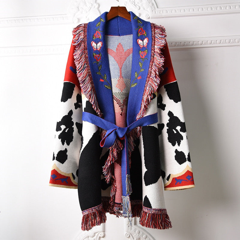 Fringed Sweater Coat Autumn And Winter Sweater Cardigan