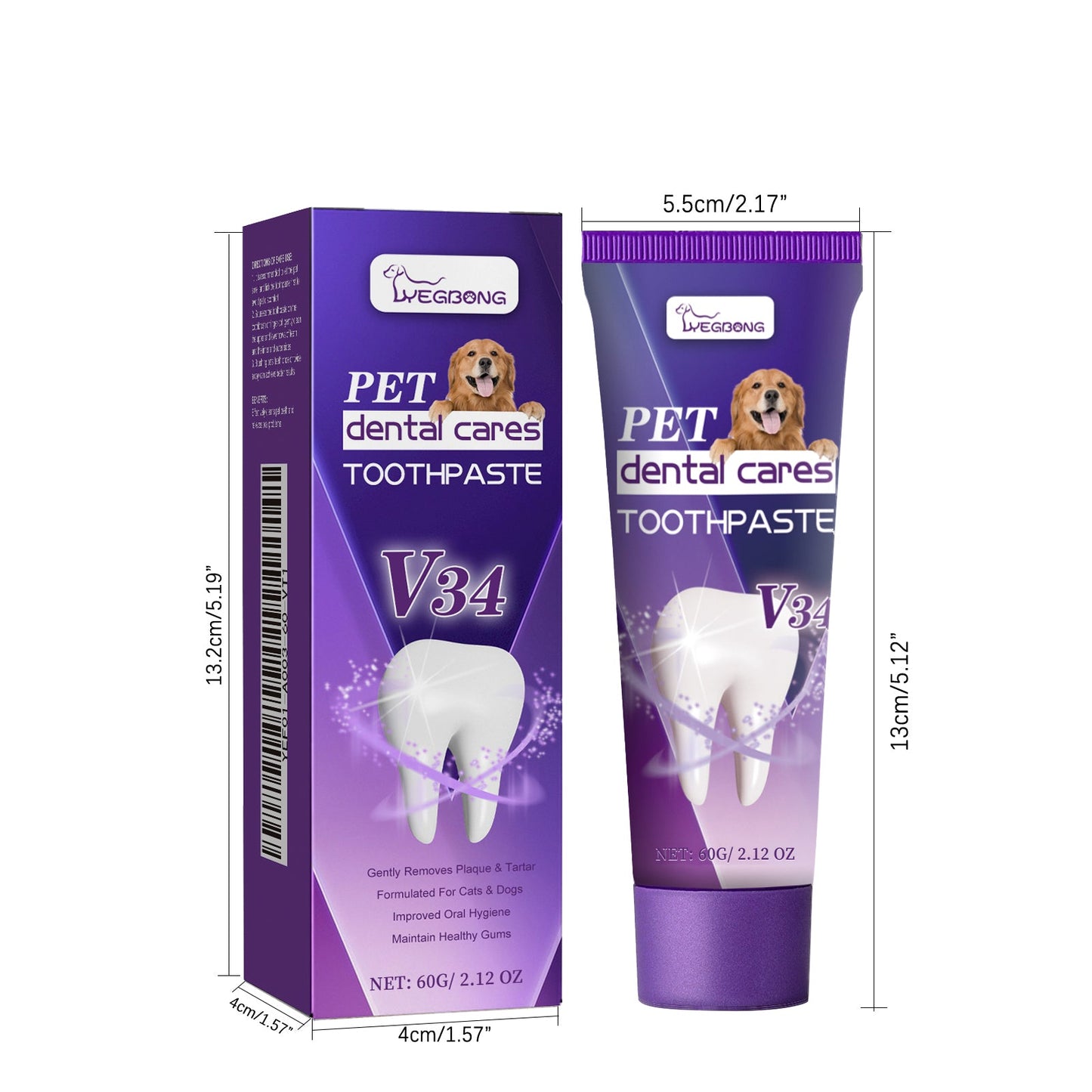 Pet V34 Toothpaste 60g  1box