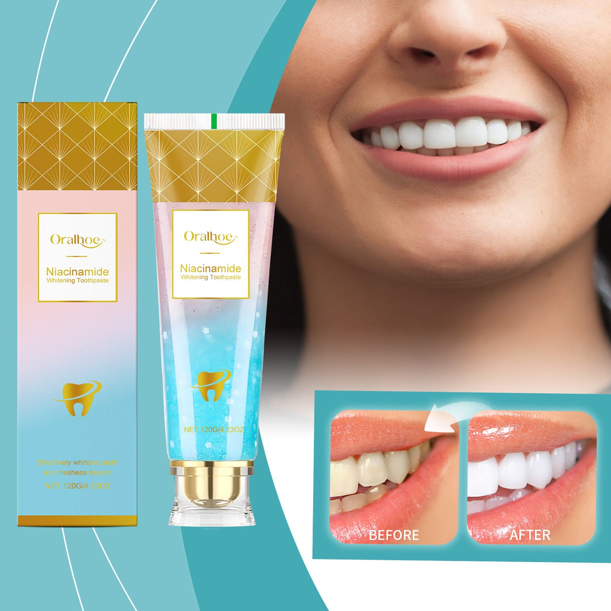 Niacinamide Whitening Toothpaste 120g-box
