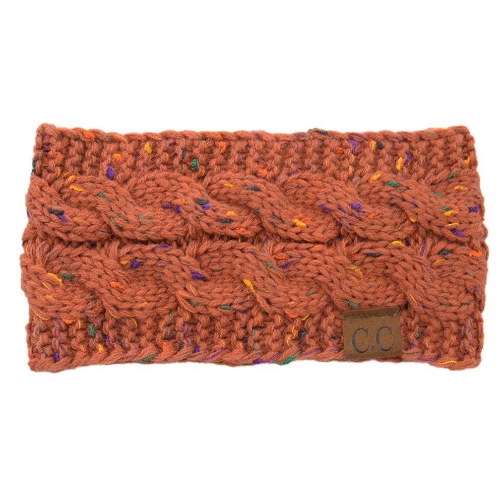 European And American Knitted Hairband Wool Variegated