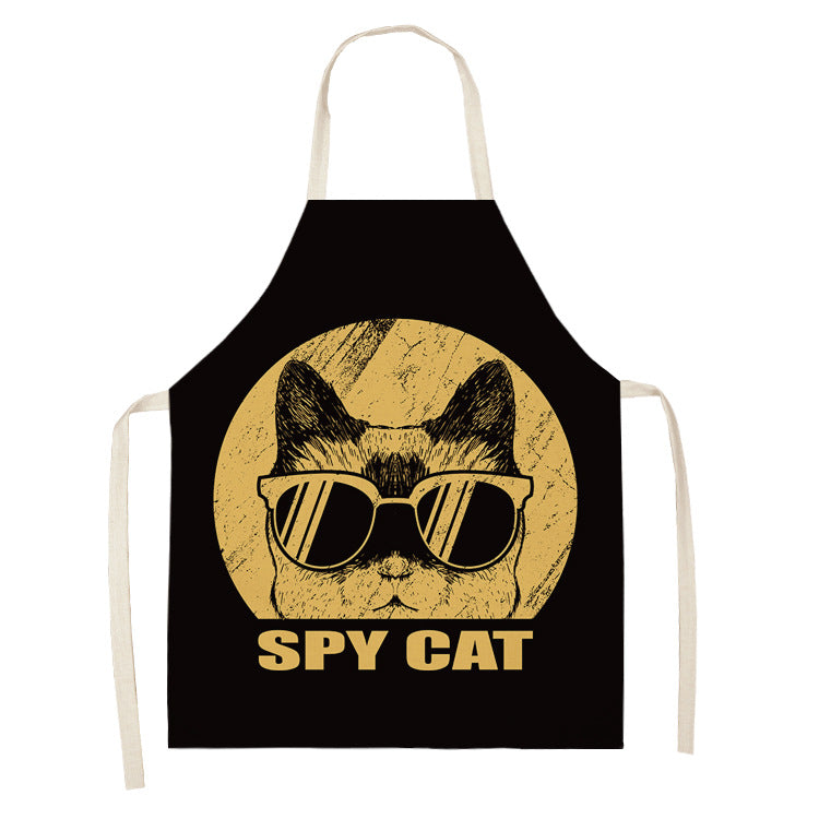 Explosive Animal Animation Multifunctional Kitchen Apron Cotton And Linen Apron