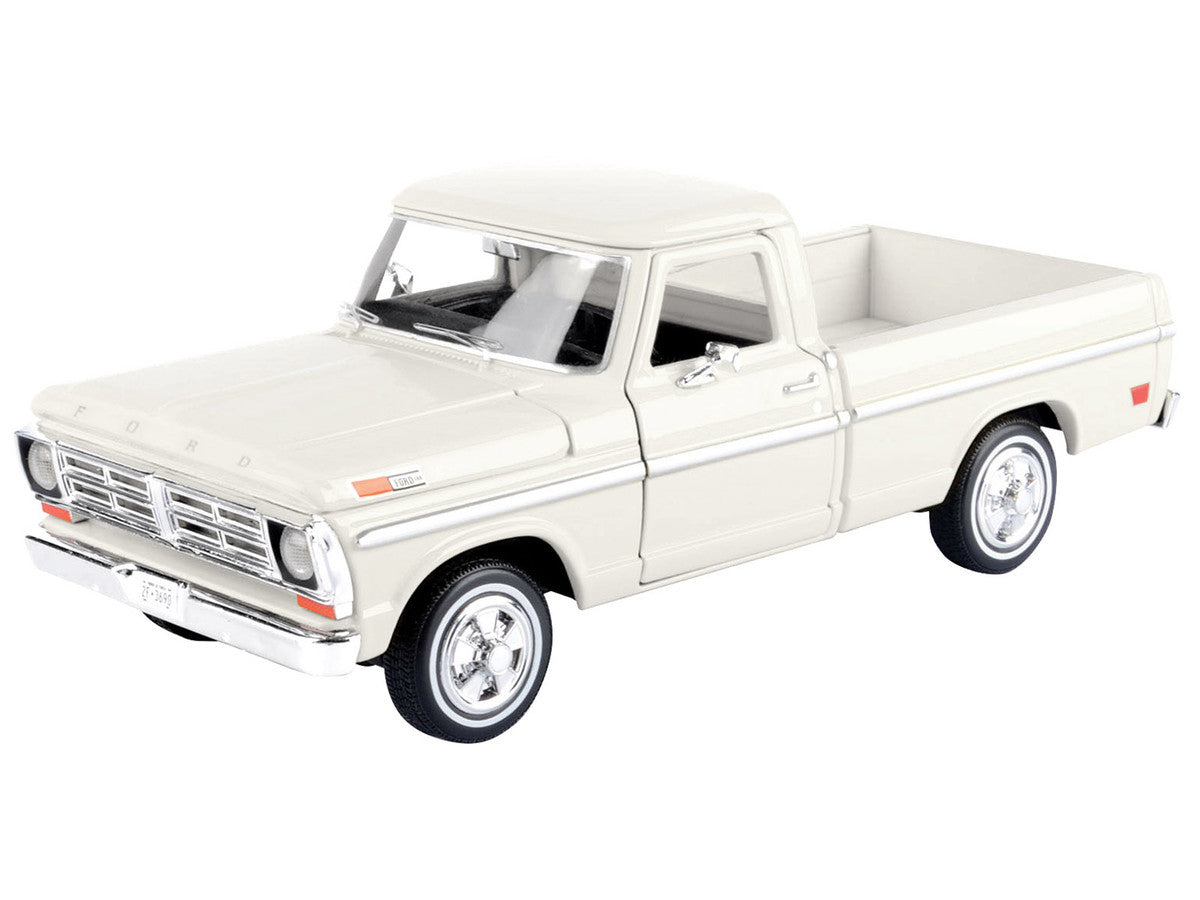 1972 Ford F-100 Pickup Truck Cream "Timeless Legends" Series 1/24 Diecast Model Car by Motormax