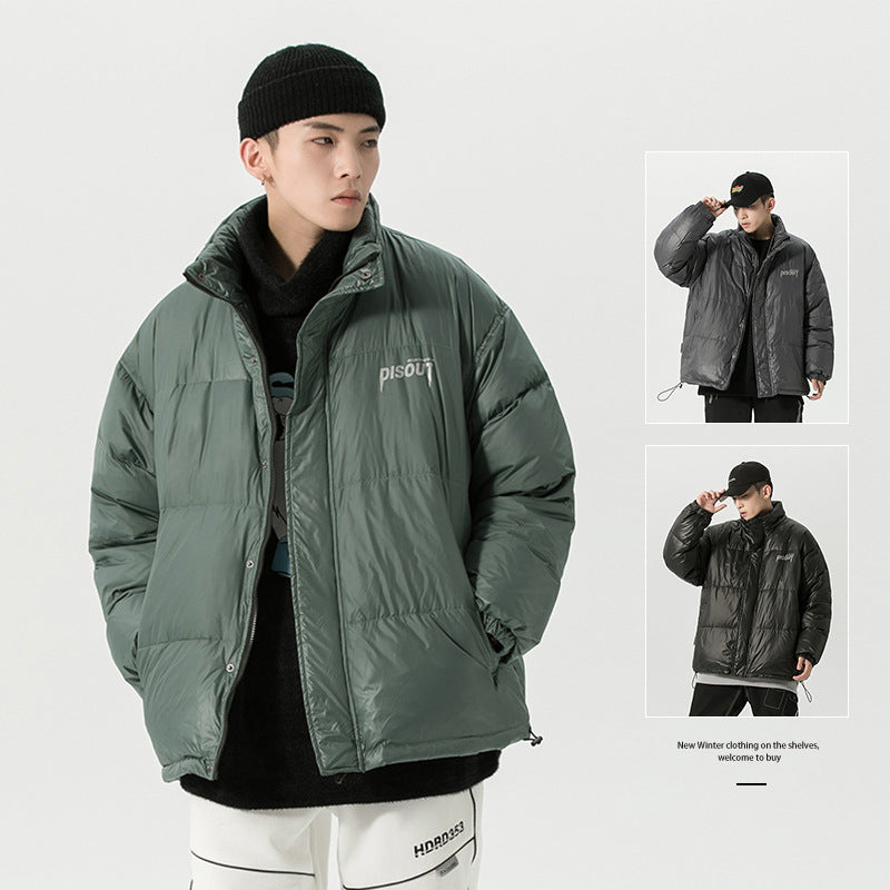 2020 Men's Winter Plain Down Jacket with Letter Design