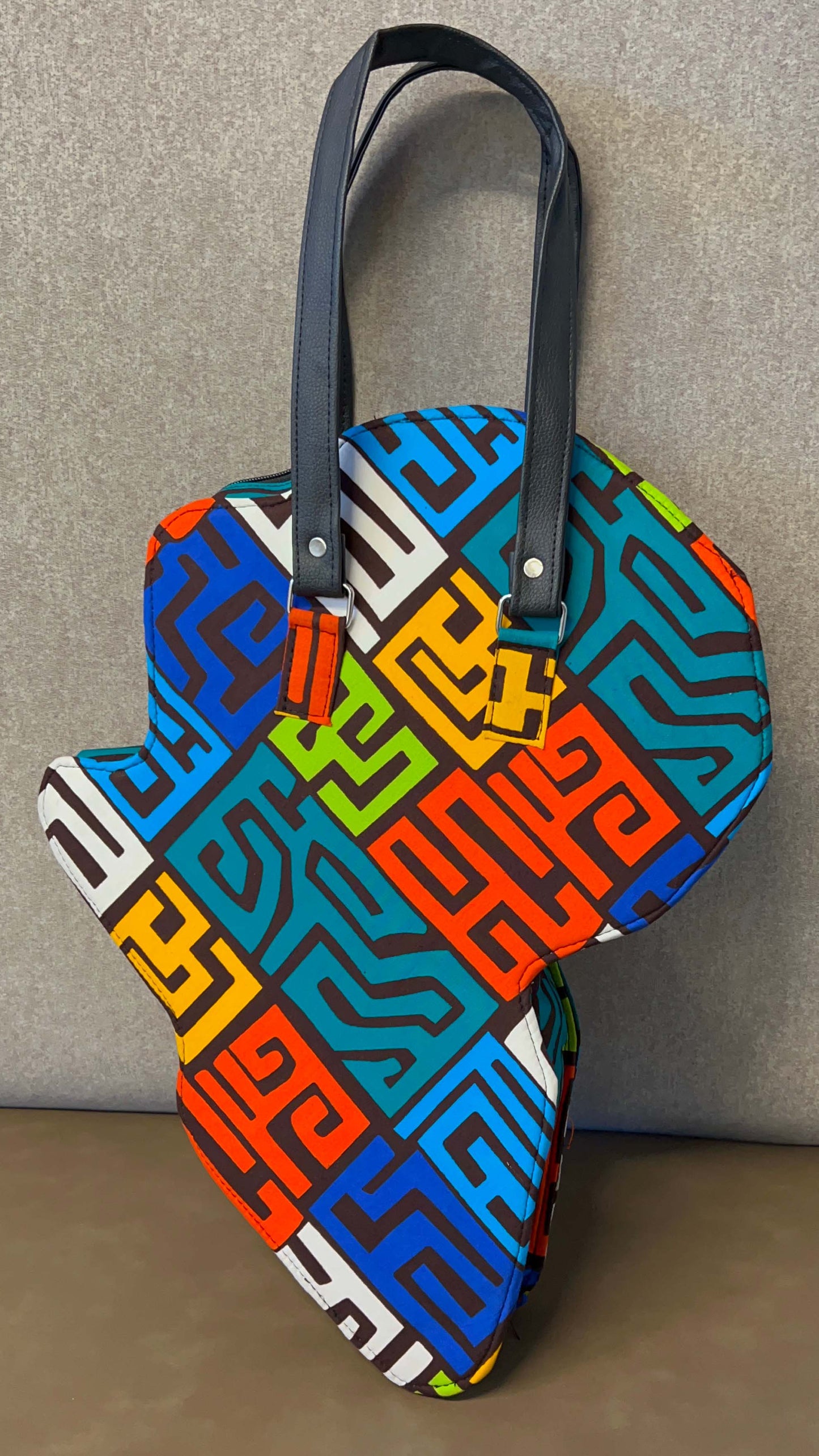 Shamsa Kente African Map Hand Bag