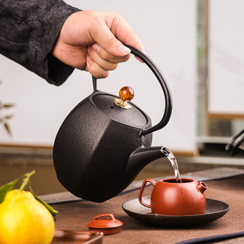 Cast Iron Teapot Bright Enamel Inner Wall Kettle