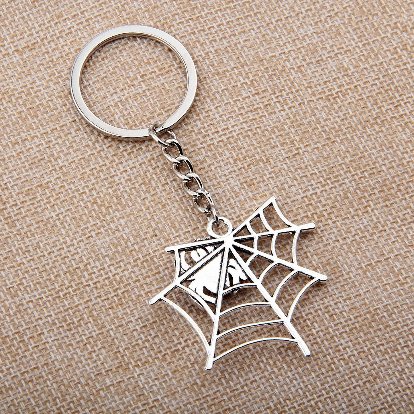 Europe And The United States Halloween Spider Web Shape Pendant Key Chain