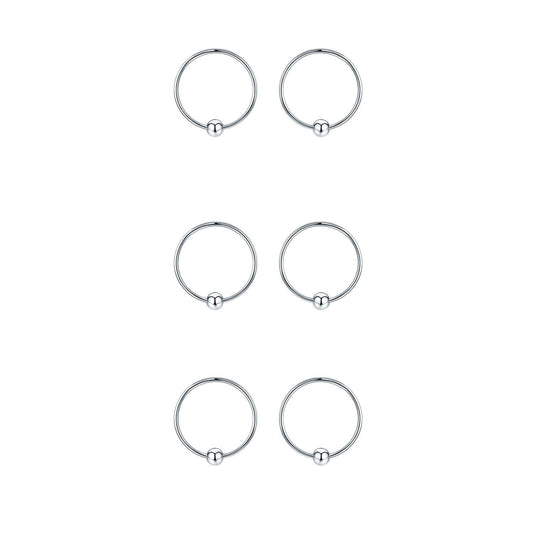 Hypoallergenic Sterling Silver Cartilage Dainty Thin Small Huggie Hoop Earring For Women