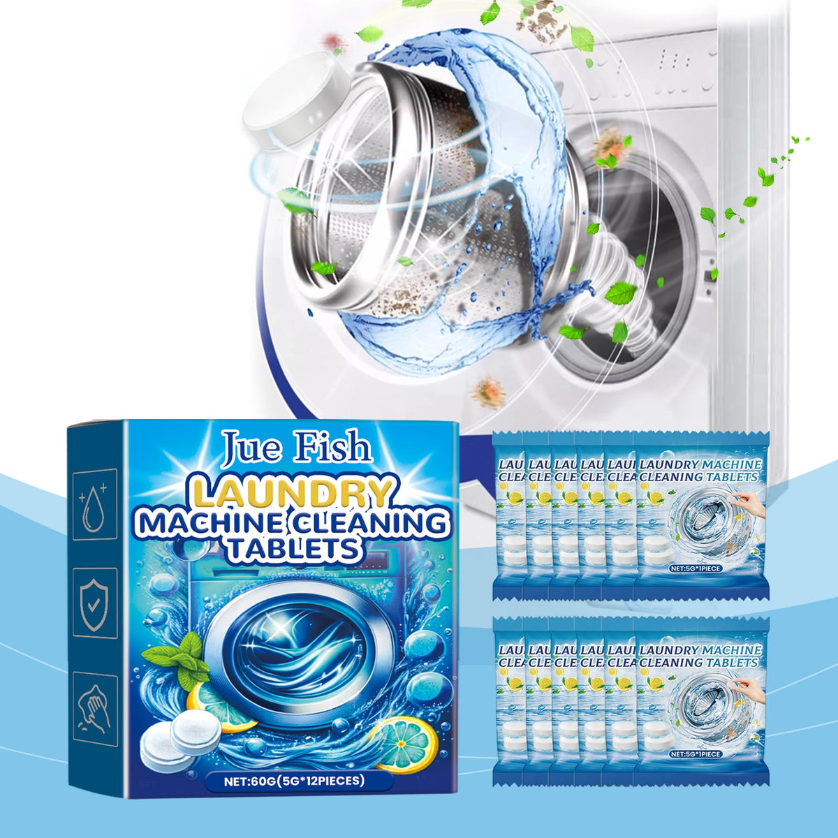Washing Machine Cleaning Effervescent Tablets  Boxed
