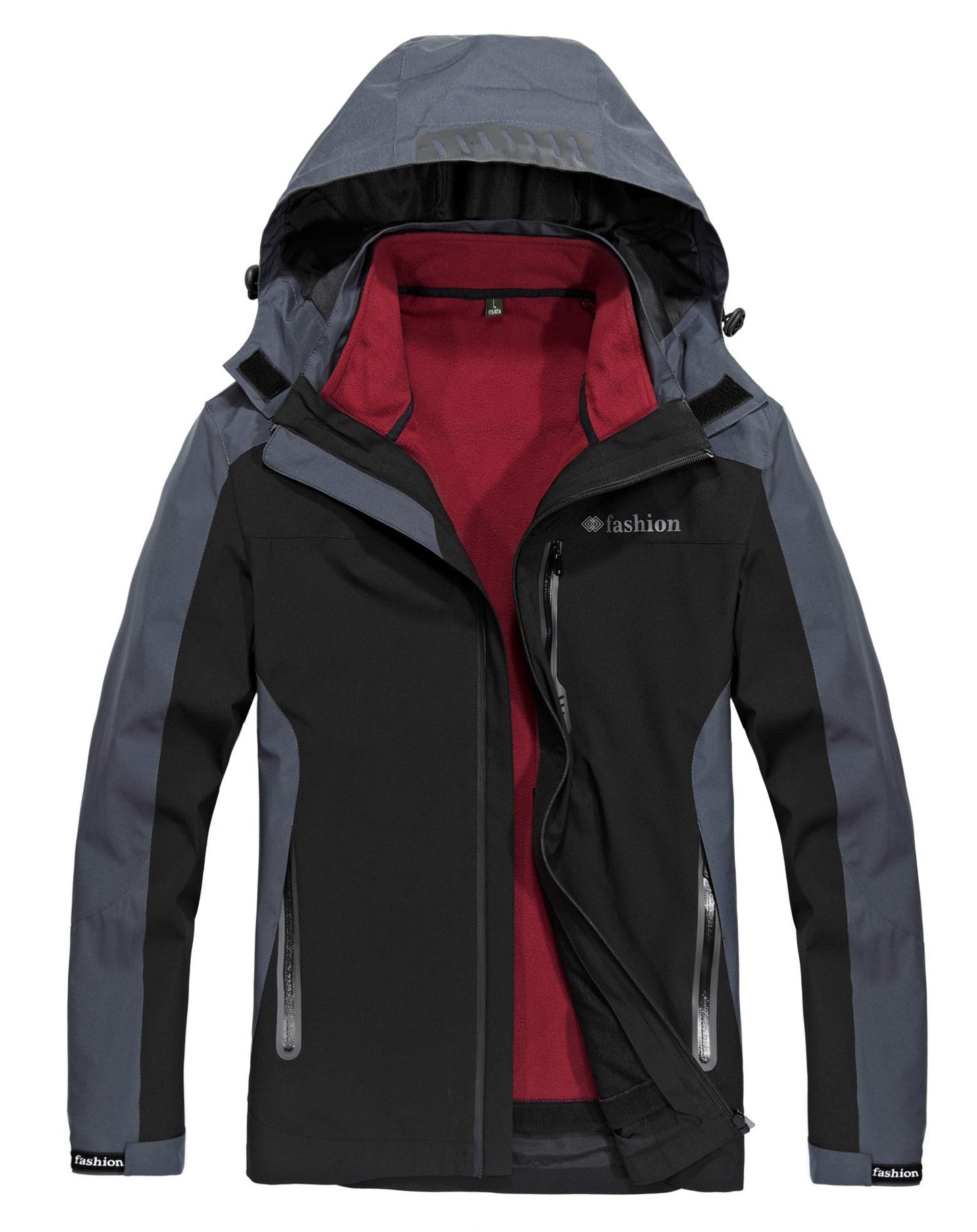 Men's 3-in-1 Outdoor Jacket Set with Windproof Design