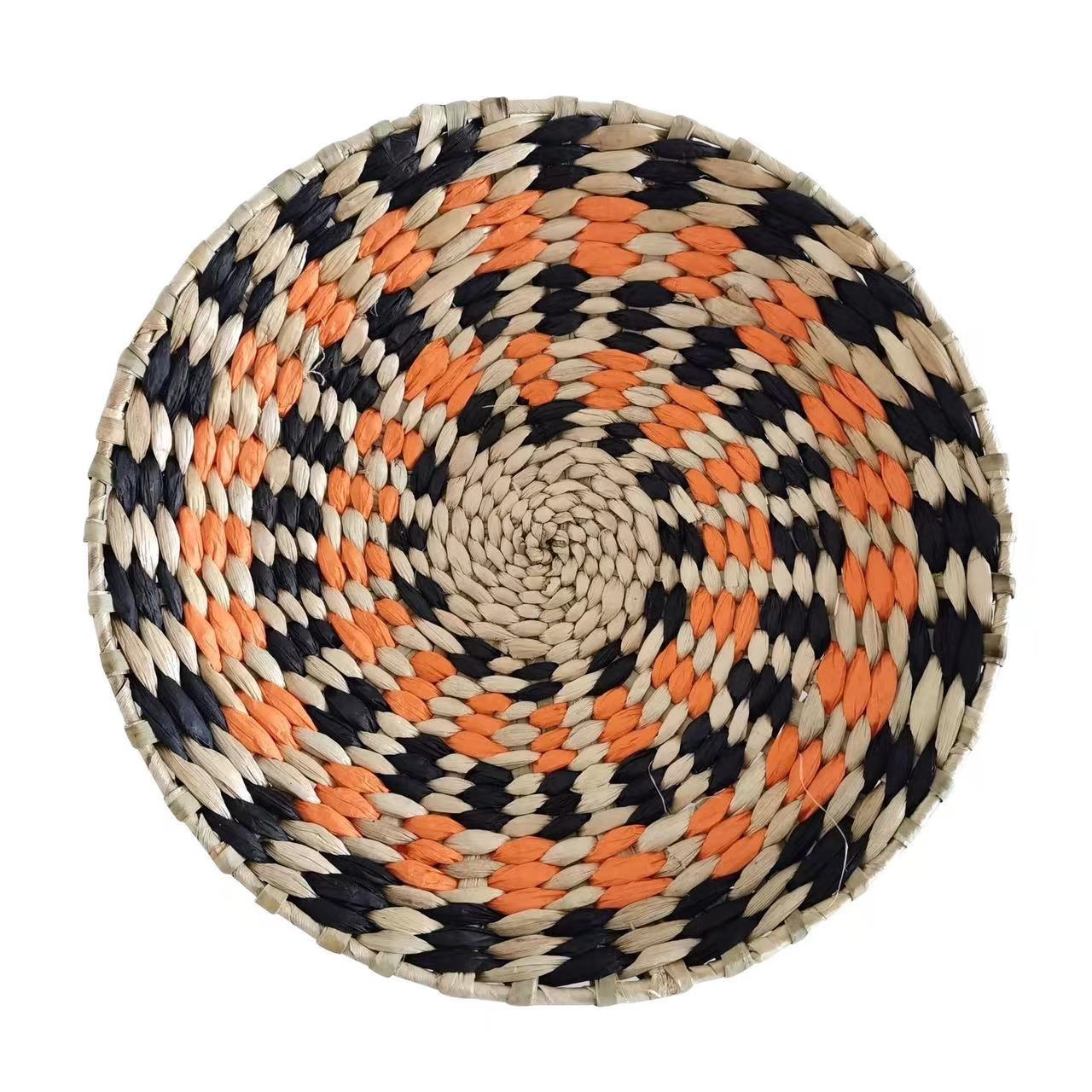Woven Straw Wall Decor Round Living Room Ornament Wall Hanging