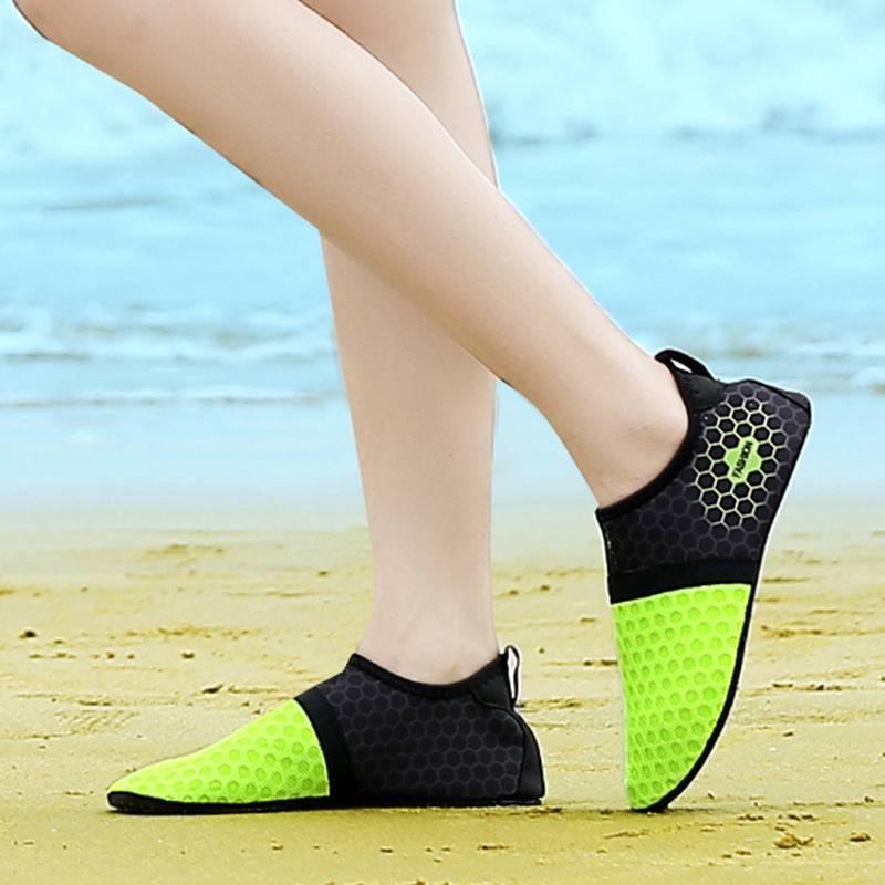 Unisex Beach Water Shoes - Quick-Dry Mesh Swim & Yoga Shoes for Men/Women (Green/Blue/Red/Gray/Sky Blue, Sizes 35-46)