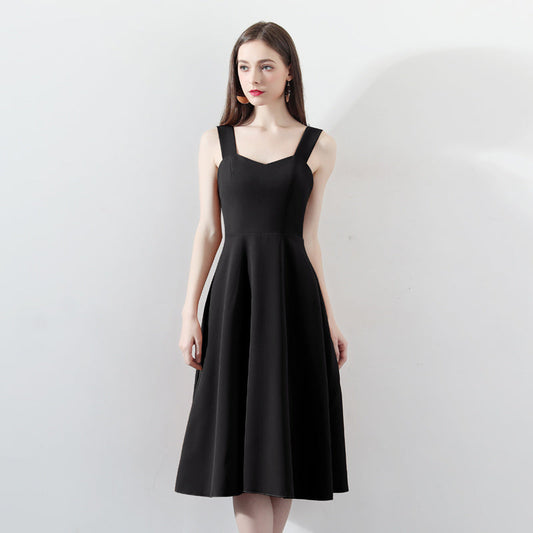 Chic Suspender Evening Dress