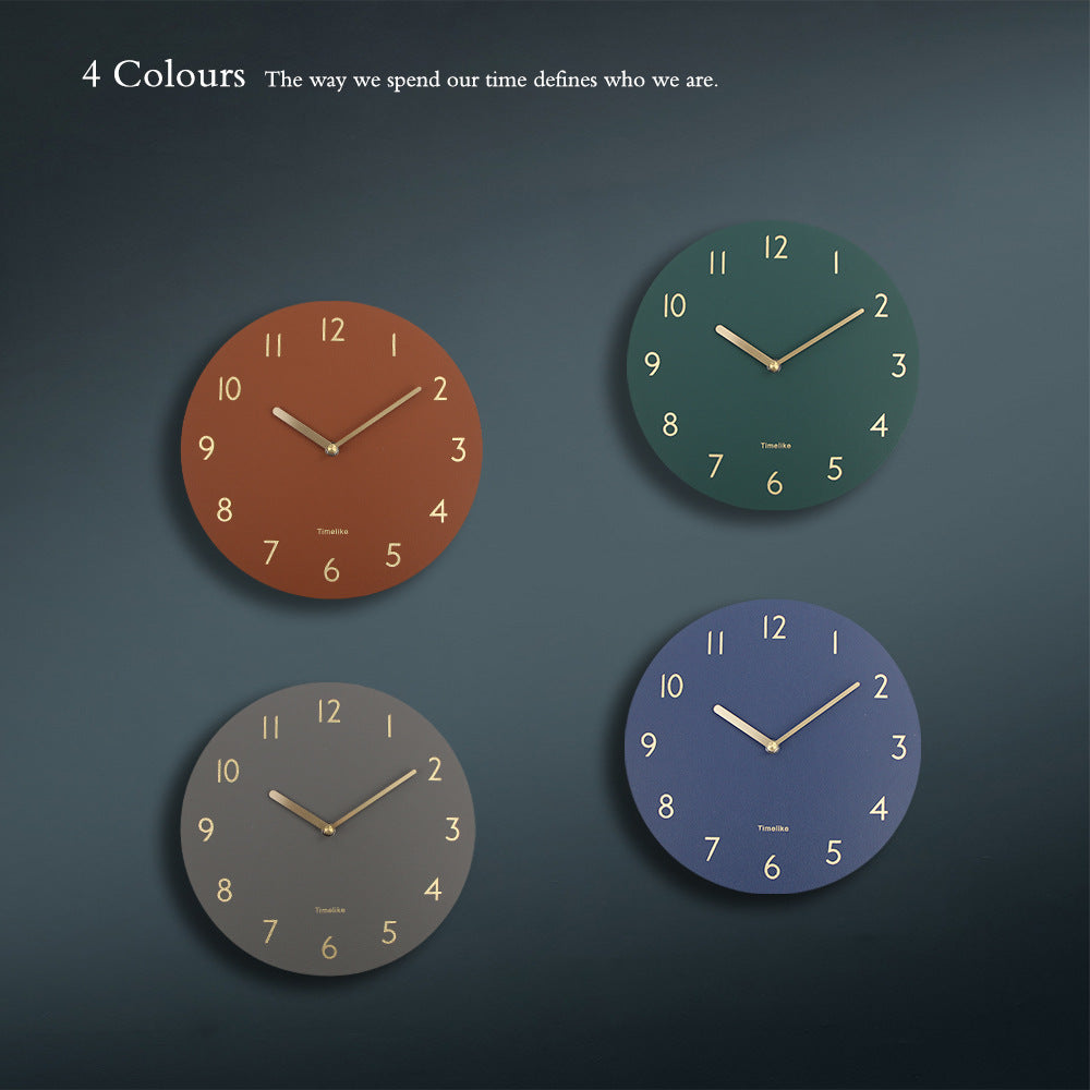 Creative Light Luxury Leather Wall Clock Silent Quartz