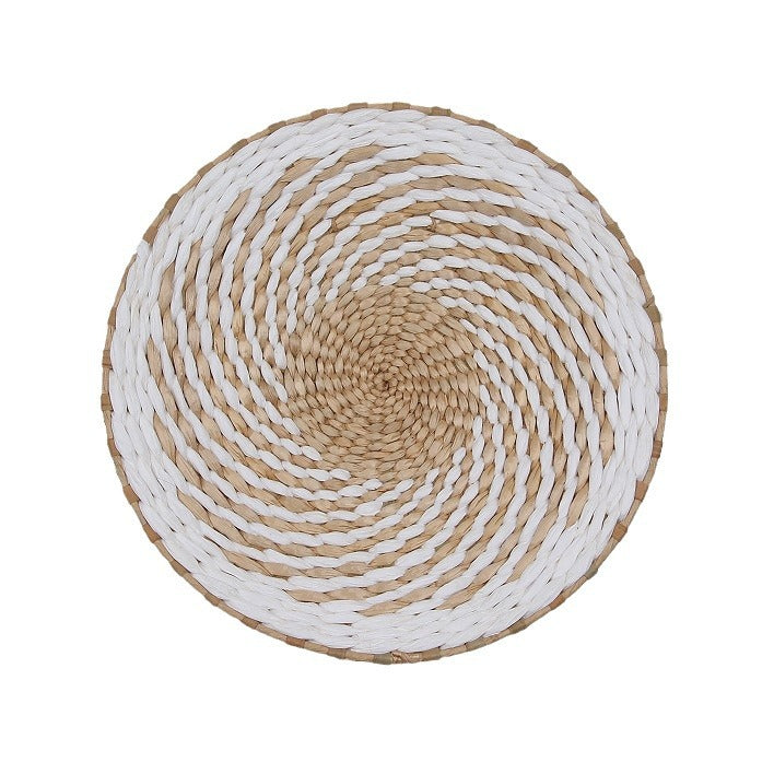 Woven Straw Wall Decor Round Living Room Ornament Wall Hanging