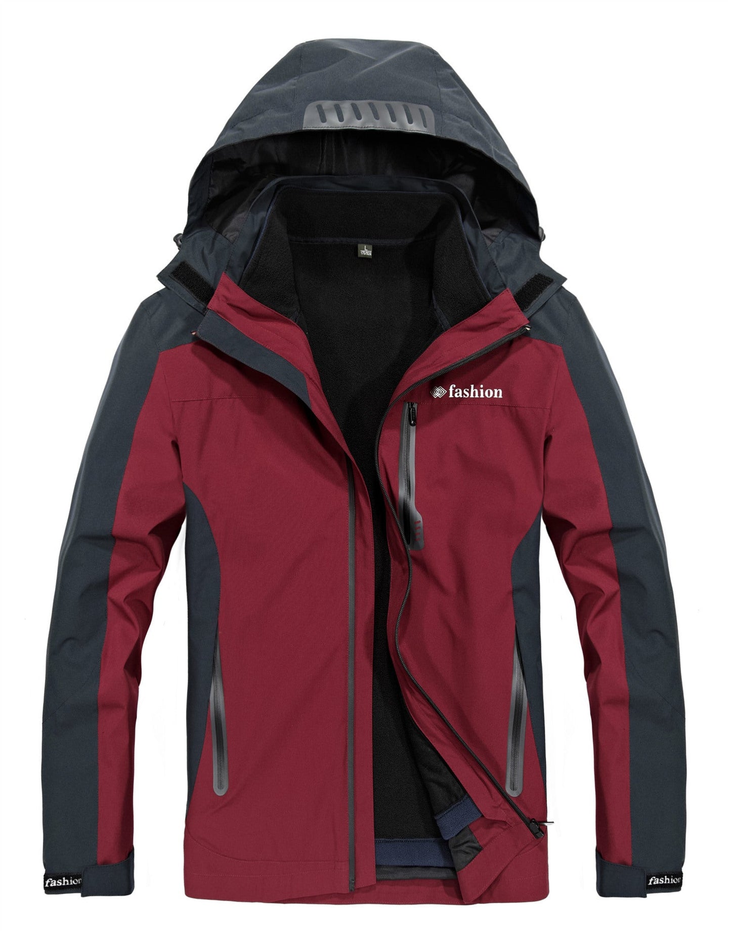 Men's 3-in-1 Outdoor Jacket Set with Windproof Design