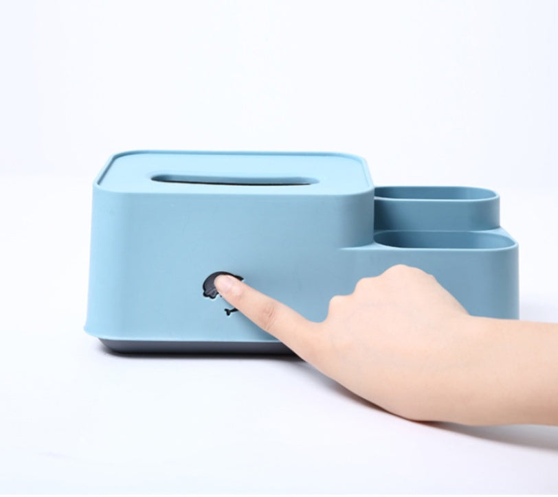 Desktop storage tissue box
