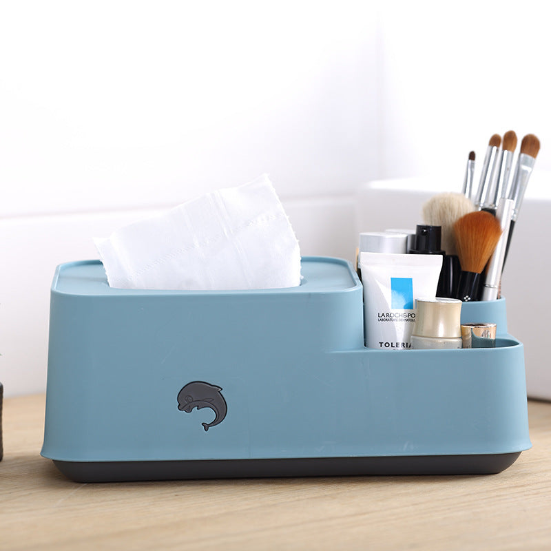 Desktop storage tissue box