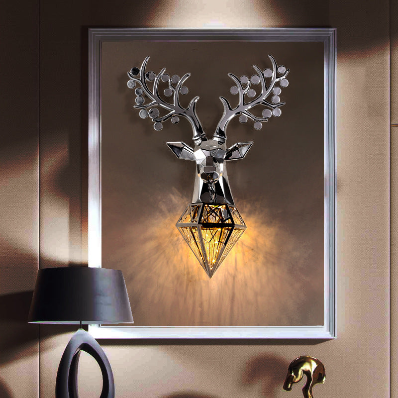Deer Head Wall Lamp Creative Personalized Antlers