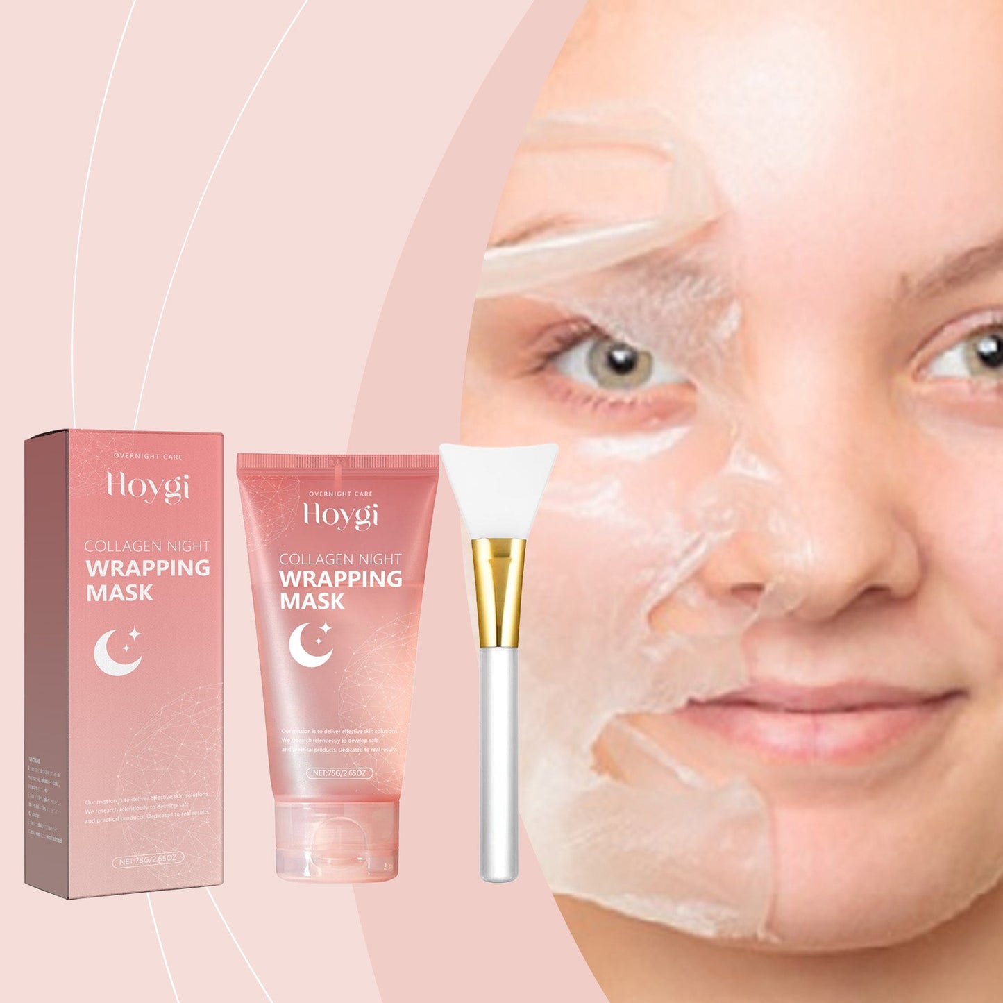 Collagen Peeling And Tearing Facial Mask 75g-1 Facial Mask Brush-box