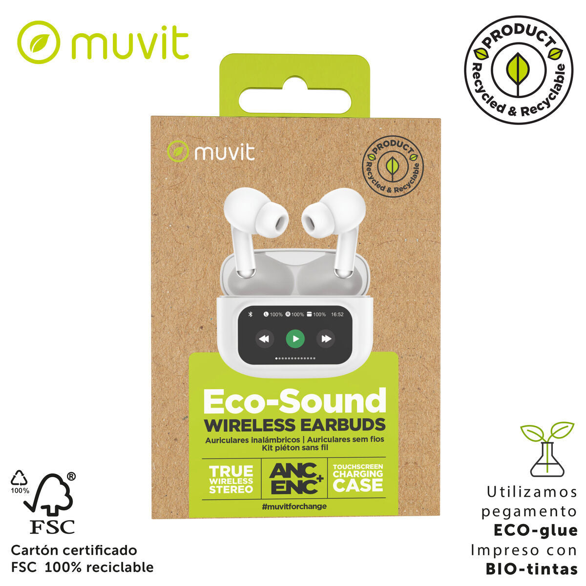 Headphones Muvit MCTWS0007 White