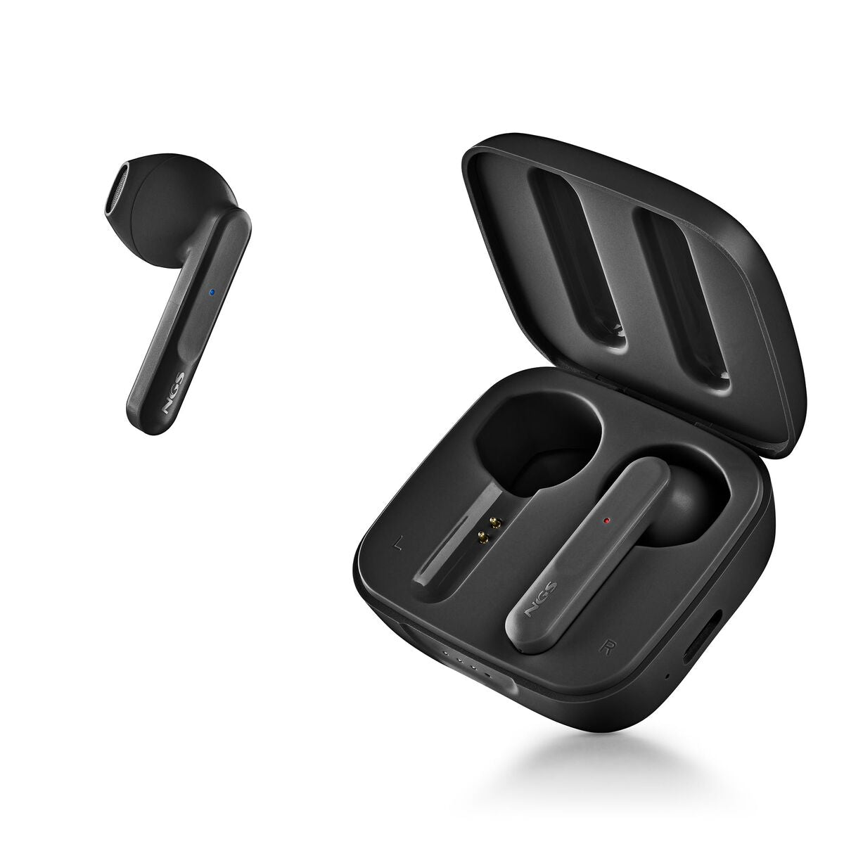 Headphone with Microphone NGS ARTICAMOVEBLACK Black