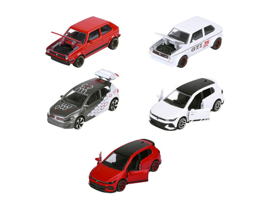 "Volkswagen Gold GTI" 5 Piece Set 1/64 Diecast Model Cars by Majorette