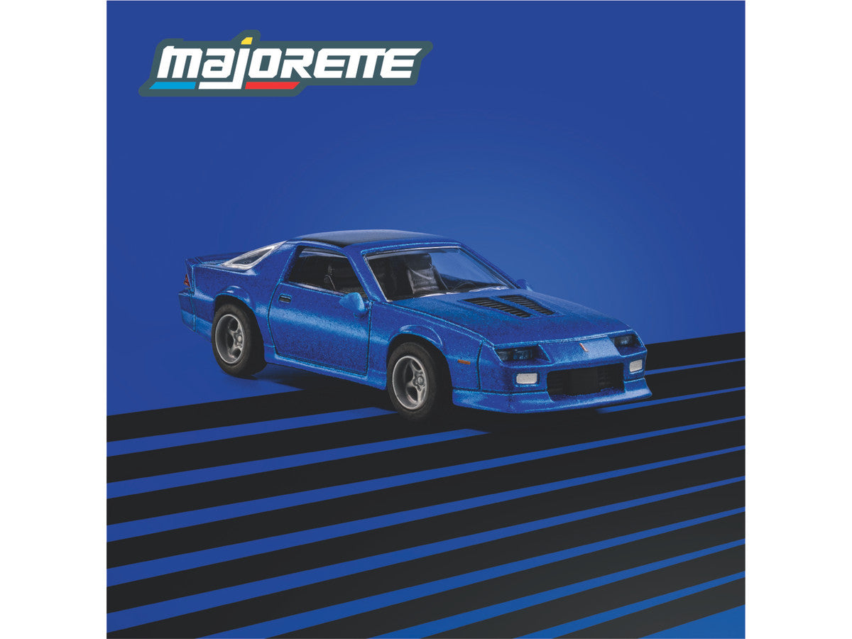 1985 Chevrolet Camaro Blue Metallic with Black Top "Collection" Series 1/64 Diecast Model Car by Majorette