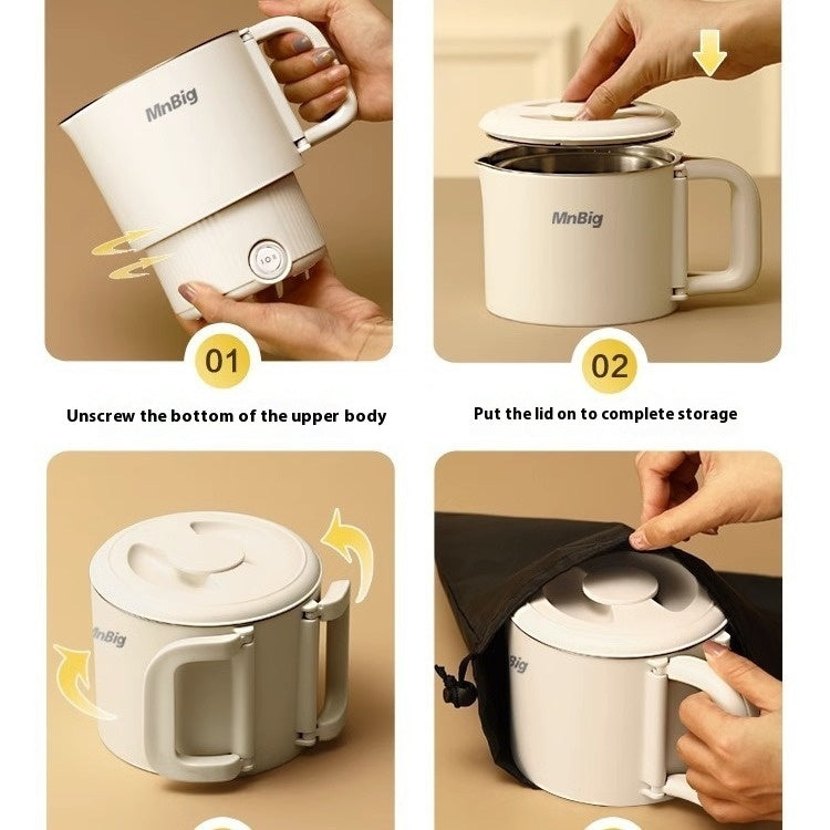Bige All-steel Folding Kettle Travel Business Traveling Portable Electric Kettle Stainless Steel Mini Household Electric Heating Cup