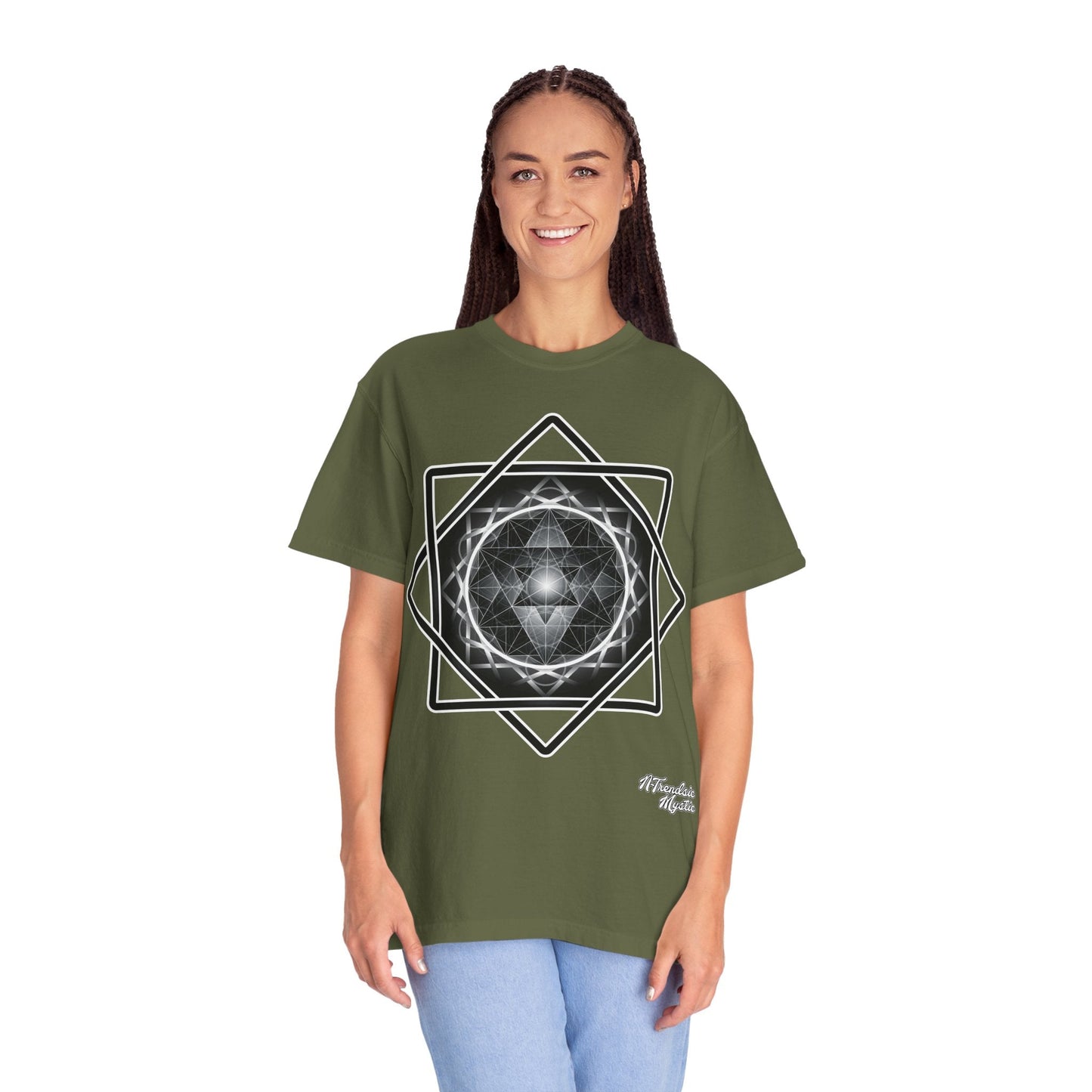 Merkaba Energy Tee – Geometric Art Unisex T-Shirt | Sacred Symbol Shirt | Boho Festival Fashion | Gift for Art Lovers
