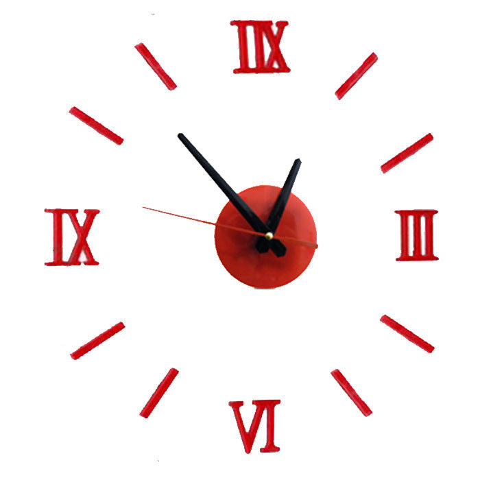 Study Living Room Creative Roman Clock Mirror Silent Wall Clock