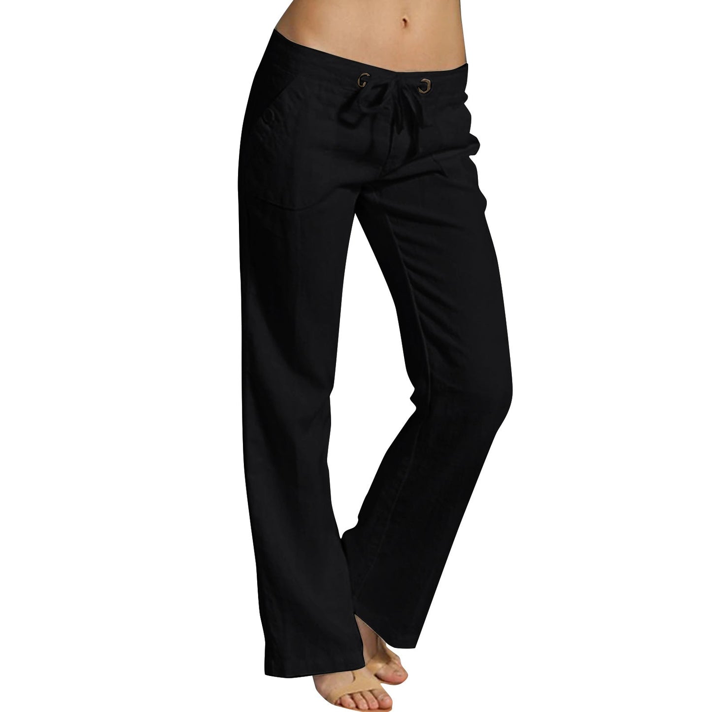 European And American-style Solid-color Womens Loose Casual Pants Womens Trousers