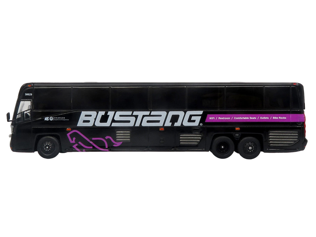 MCI D4520 Commuter Coach Bus "Bustang - Colorado Department of Transportation" Black "The Bus & Motorcoach Collection" Limited Edition to 504 pieces Worldwide 1/87 (HO) Scale Diecast Model by Iconic Replicas