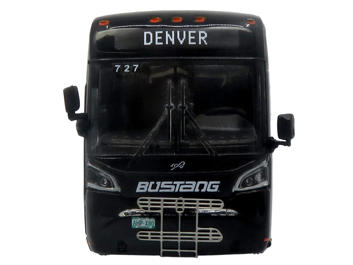 MCI D4520 Commuter Coach Bus "Bustang - Colorado Department of Transportation" Black "The Bus & Motorcoach Collection" Limited Edition to 504 pieces Worldwide 1/87 (HO) Scale Diecast Model by Iconic Replicas