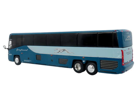 MCI D4520 Commuter Coach Bus "Greyhound Lines" Blue with Light Blue Stripes "The Bus & Motorcoach Collection" Limited Edition to 504 pieces Worldwide 1/87 (HO) Scale Diecast Model by Iconic Replicas