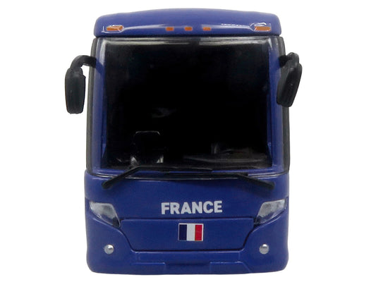 Scania Touring HD Coach Bus "France National Football Team" Blue with Graphics "International Federation of the Global Game" Series Limited Edition to 504 pieces Worldwide 1/87 (HO) Diecast Model by Iconic Replicas