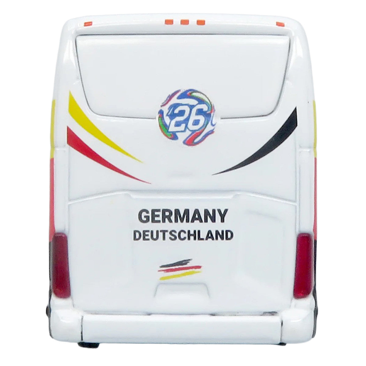 Daimler Tourrider Coach Bus "Germany National Football Team" White with Graphics "International Federation of the Global Game" Series Limited Edition to 504 pieces Worldwide 1/87 (HO) Diecast Model by Iconic Replicas