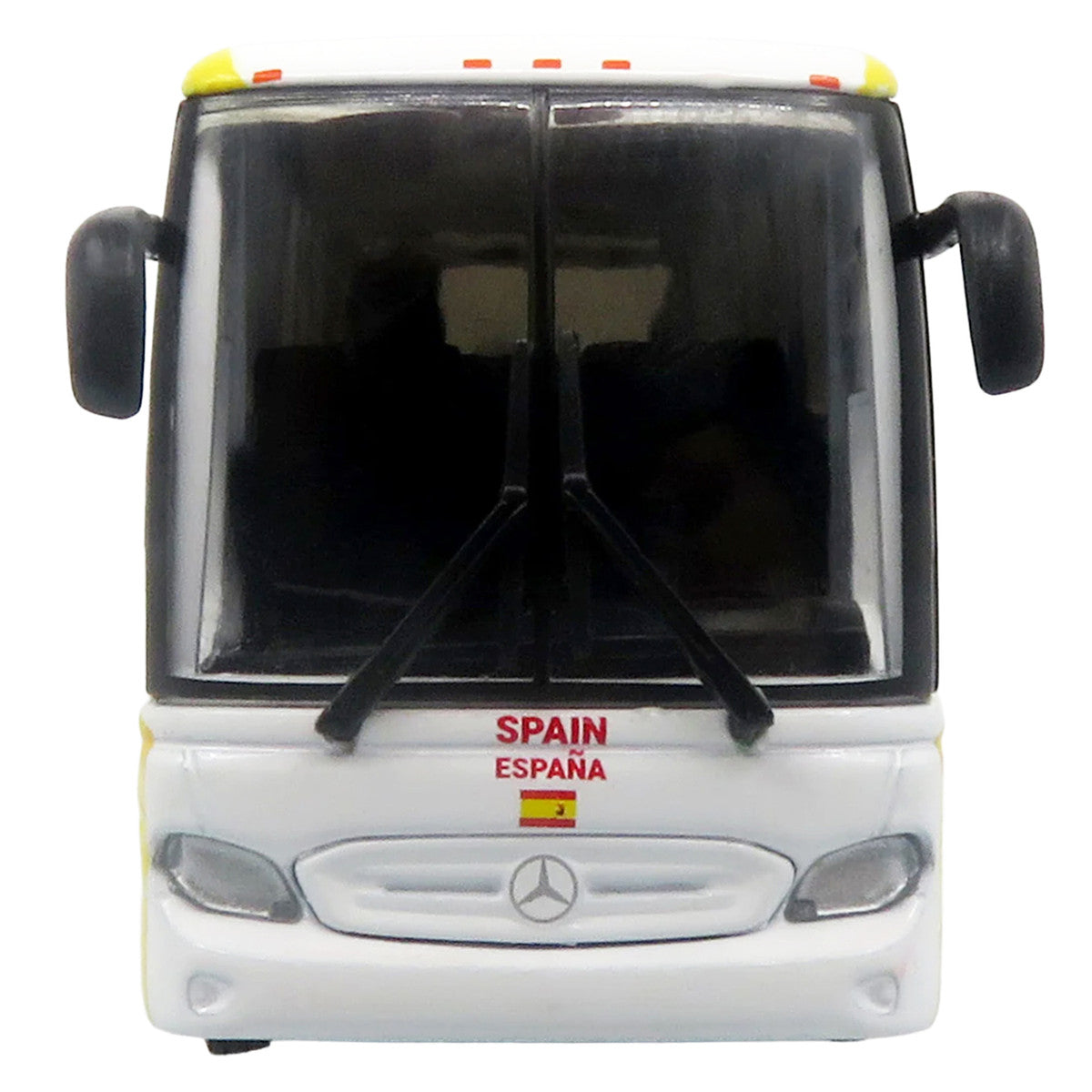 Daimler Tourrider Coach Bus "Spain National Football Team" Yellow with Graphics "International Federation of the Global Game" Series Limited Edition to 504 pieces Worldwide 1/87 (HO) Diecast Model by Iconic Replicas