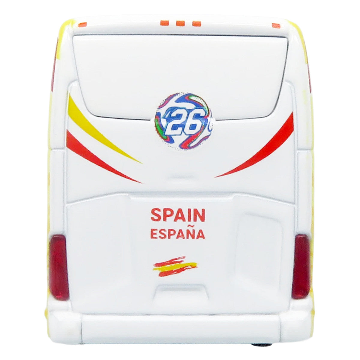 Daimler Tourrider Coach Bus "Spain National Football Team" Yellow with Graphics "International Federation of the Global Game" Series Limited Edition to 504 pieces Worldwide 1/87 (HO) Diecast Model by Iconic Replicas
