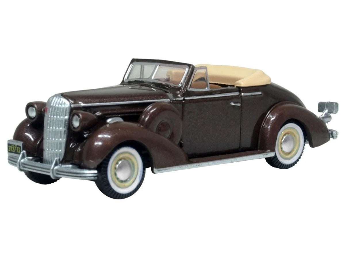 1936 Buick Special Convertible Bengal Brown Metallic 1/87 (HO) Scale Diecast Model Car by Oxford Diecast
