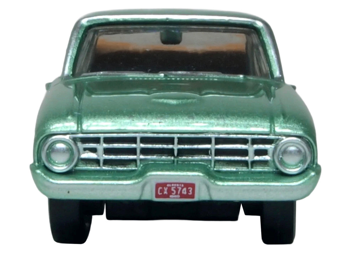 1960 Ford Falcon Ranchero Meadowvale Green Metallic with Load of Boxes 1/87 (HO) Scale Diecast Model Car by Oxford Diecast