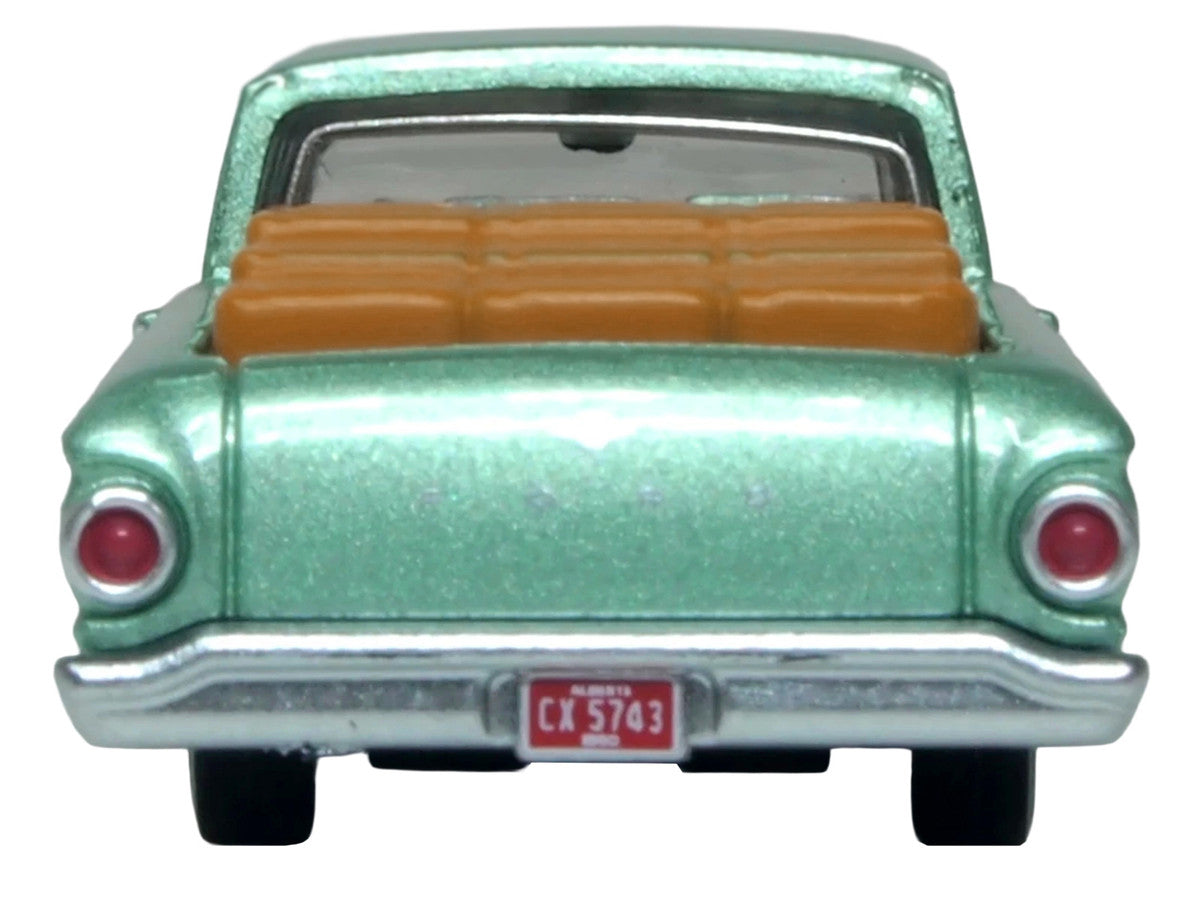 1960 Ford Falcon Ranchero Meadowvale Green Metallic with Load of Boxes 1/87 (HO) Scale Diecast Model Car by Oxford Diecast