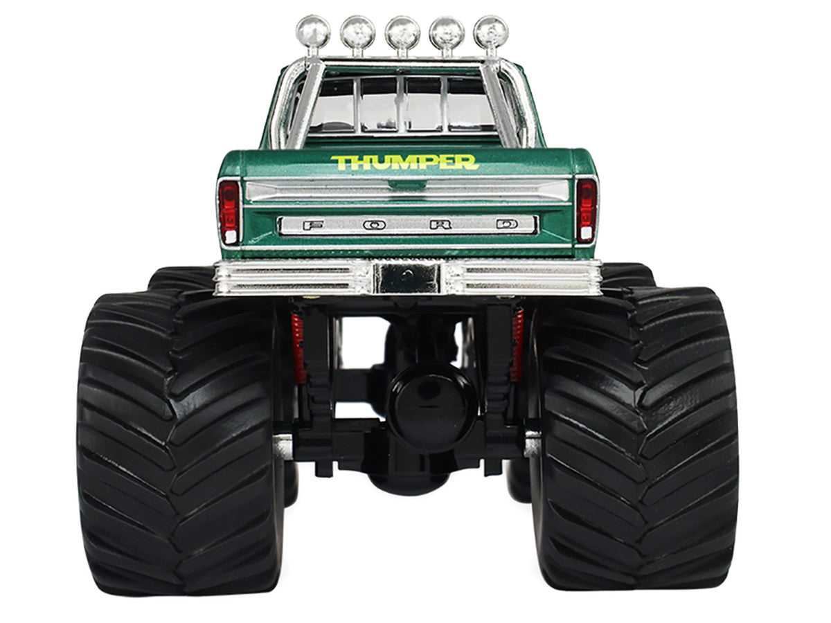 1975 Ford F-250 Monster Truck with 66-Inch Tires "Thumper" Green Metallic "Kings of Crunch" Series 1/43 Diecast Model Car by Greenlight