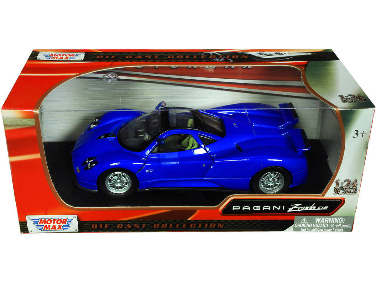 Pagani Zonda C12 Blue 1/24 Diecast Car Model by Motormax