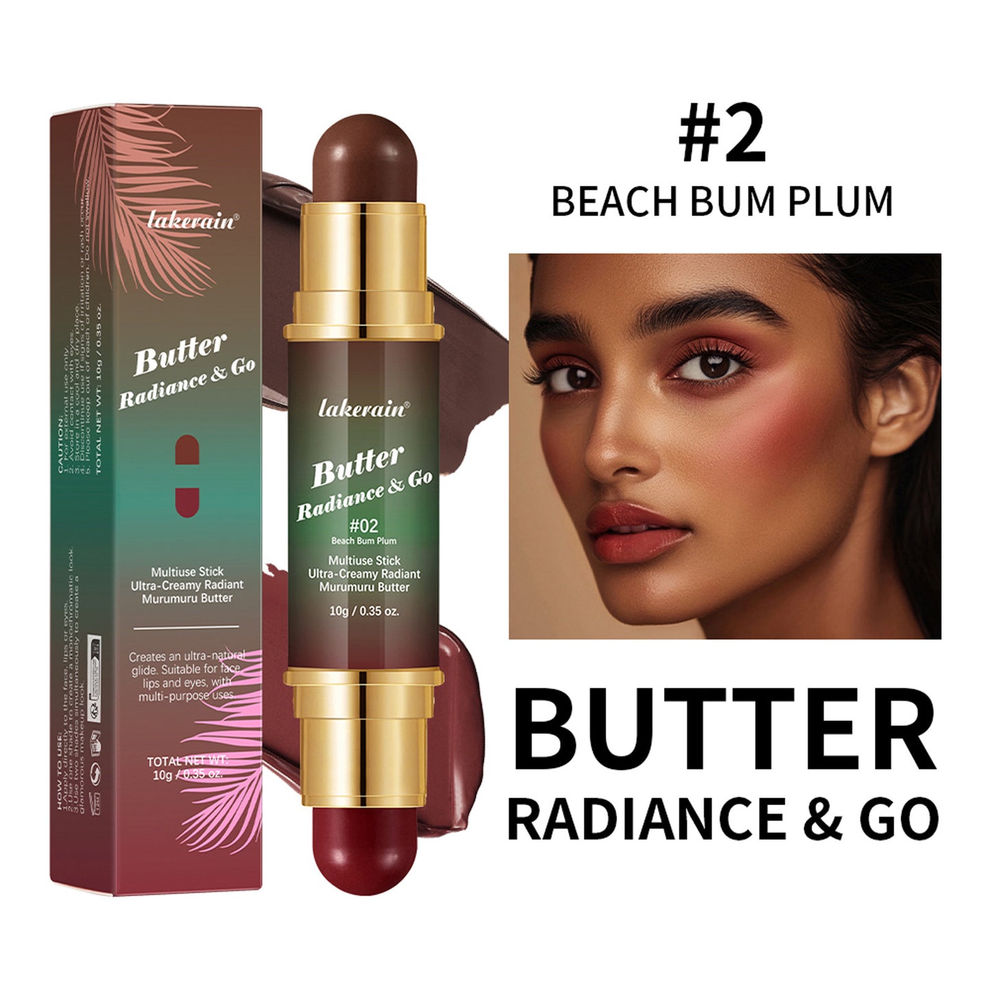 Natural Nude Makeup Double-headed Three-dimensional Face Repair Blush Stick