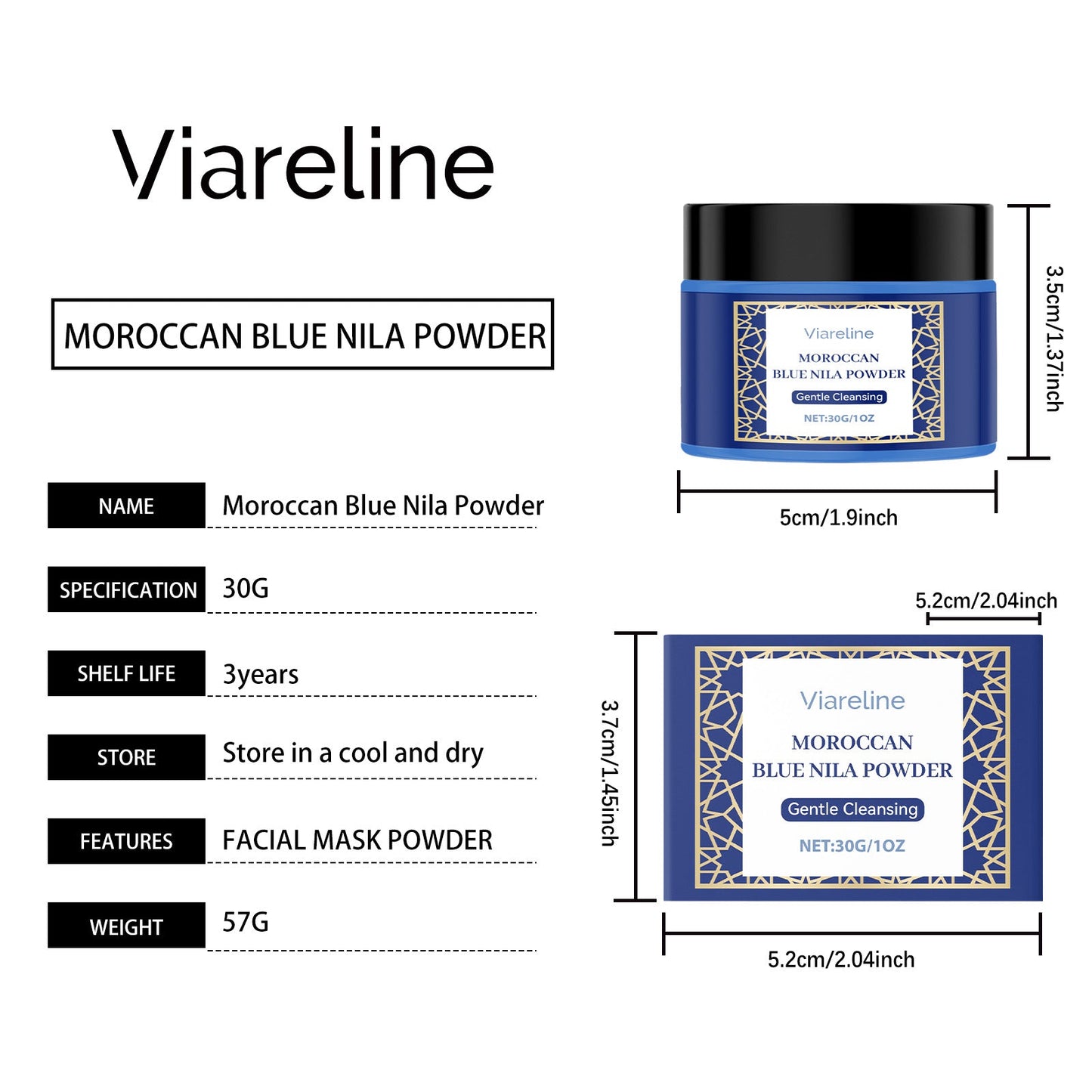 Cleaning And Brightening Facial Mask Powder 30g, 1 Box