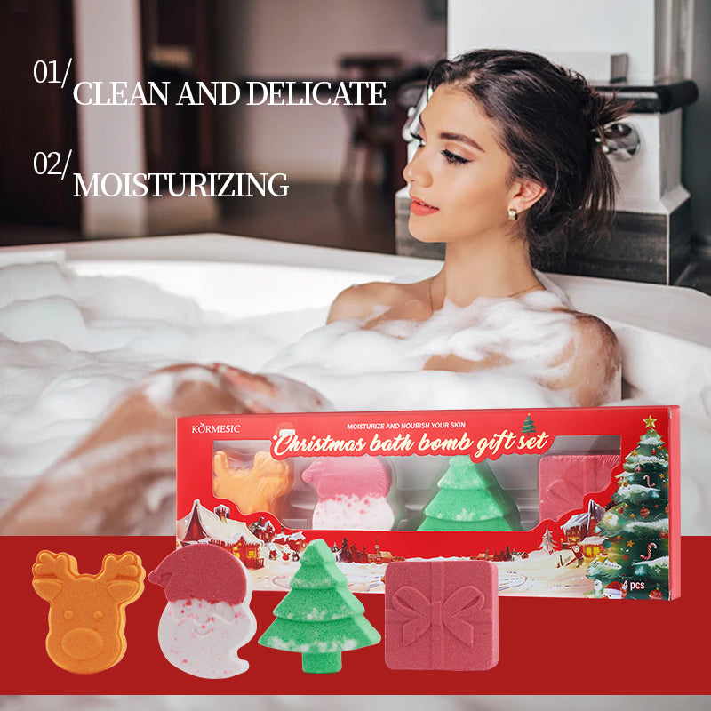 KORMESIC Christmas Bath & Shower Bomb Gift Set FT 105g-105g-105g-105g-105g