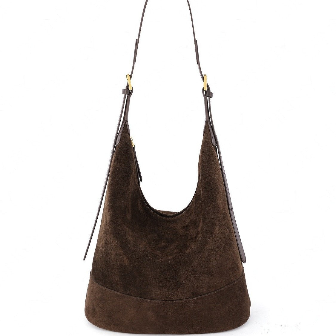 Retro Laid-back Suede Bucket A Versatile Slouchy Commuter Shoulder Or Crossbody Bag